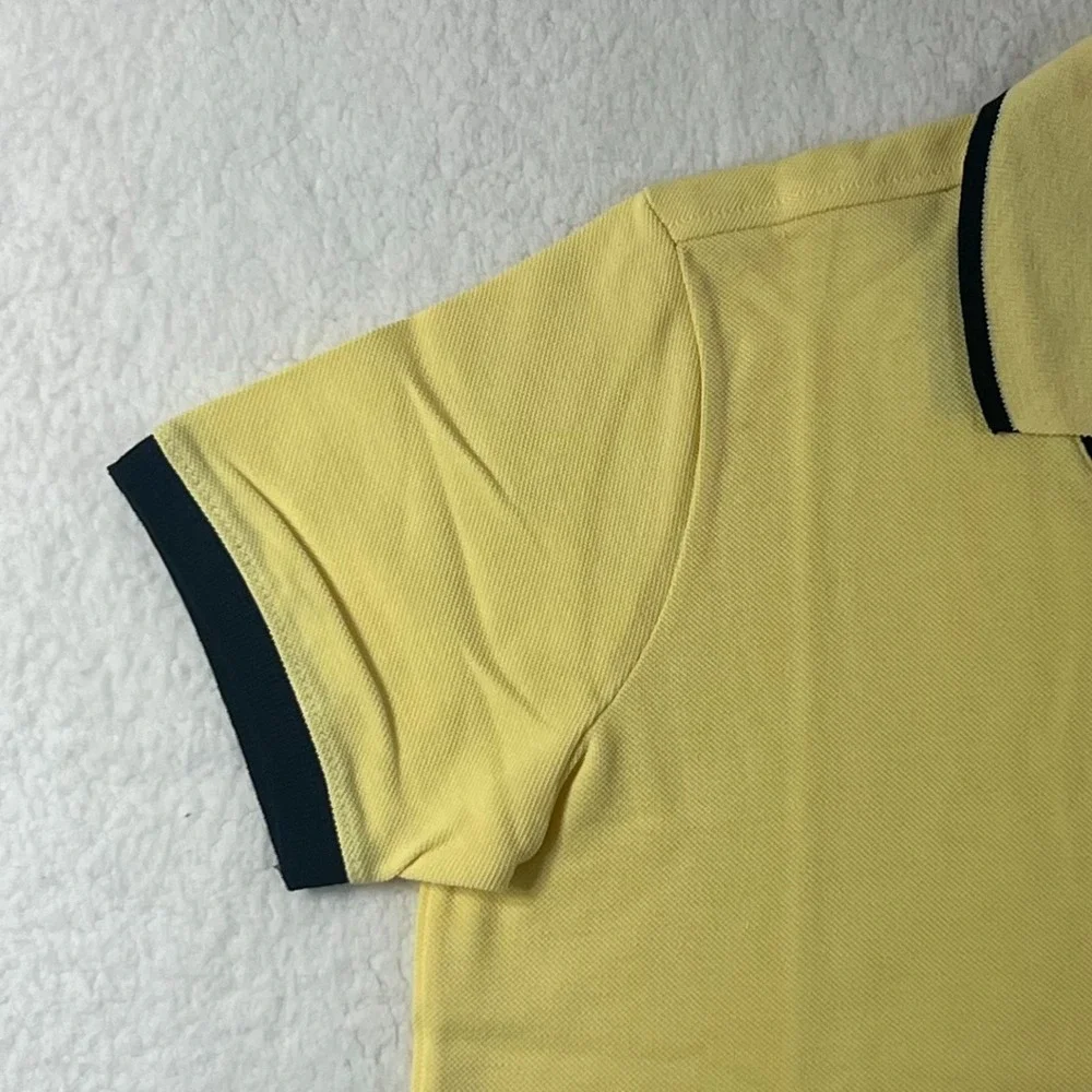 Polo Jeans Co. Polo Shirt Collard V-neck Made in USA Yellow Men's Size M VTG NWT